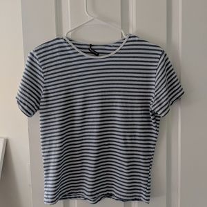 Blue and White Striped Tee